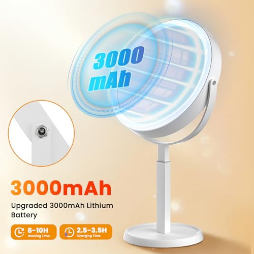 Lighted Makeup Mirror with 20X Magnification & Adjustable Brightness