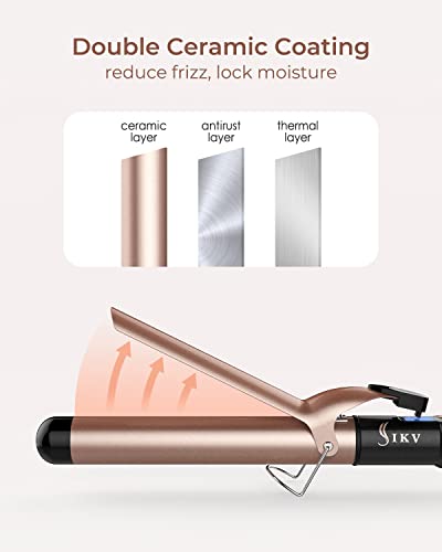 1 1/4 Inch Extra Long Curling Iron for Bouncy, Lasting Curls - Dual Voltage