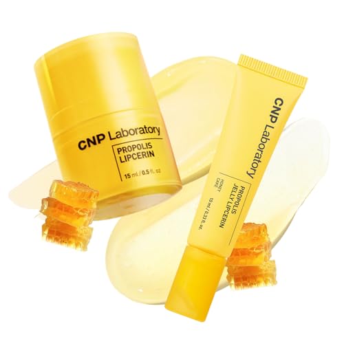 CNP Lip Butter x Jelly Duo - Honey Duo Bundle | Hydrating Overnight Lip Mask & Gloss, 12hrs Long-lasting Moisture, Manuka Honey & Hyaluronic Acid, Gentle Exfoliation, Korean Skin Care