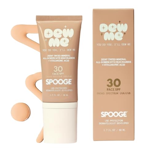 Mineral Sunscreen SPF 30 with Tinted Glow - Hydrating Zinc Sunblock, 1.7oz