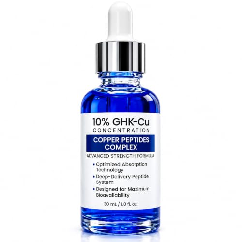 Copper Peptide Face Serum with Hyaluronic Acid for Skin Hydration & Anti-Aging