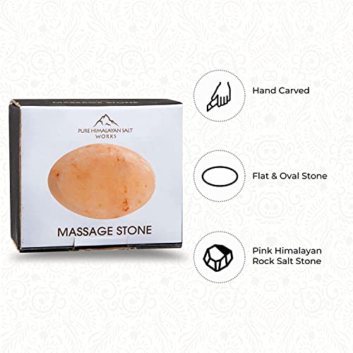 Pink Himalayan Salt Massage Stones Pack of 6 - Hand-Carved Spa Therapy Tools