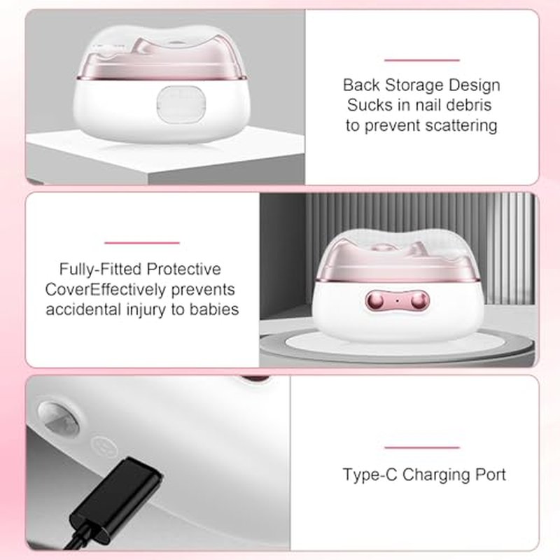 2026 New 3 in 1 Automatic Electric Nail Clipper, Automatic Nail Trimmer with Light and Nail Scraps Storage, Electric Nail Clippers for Seniors Adults Students (Gray)