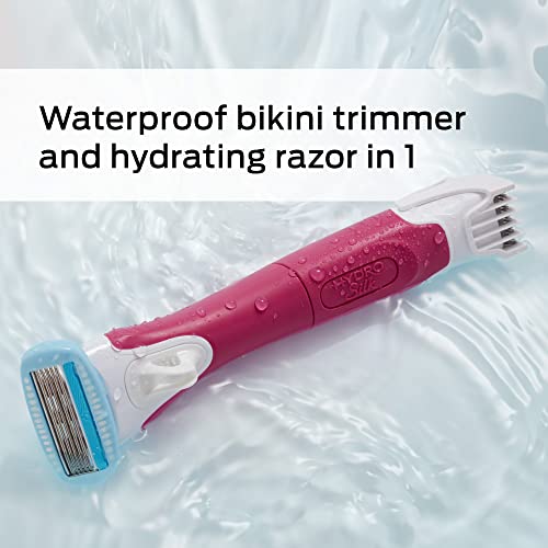 Schick Hydro Silk Trimstyle Bikini Razors with Trimmer |5 Blade for Women, Hair Removal & Moisturizing Razor Blade Refills for Women with Shower Hanger, 6 Count (Pack of 1)