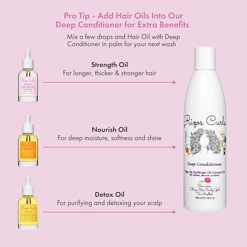 Rizos Curls Travel Deep Conditioner - 2.5 oz Pack of 2, Moisturizes & Strengthens Hair