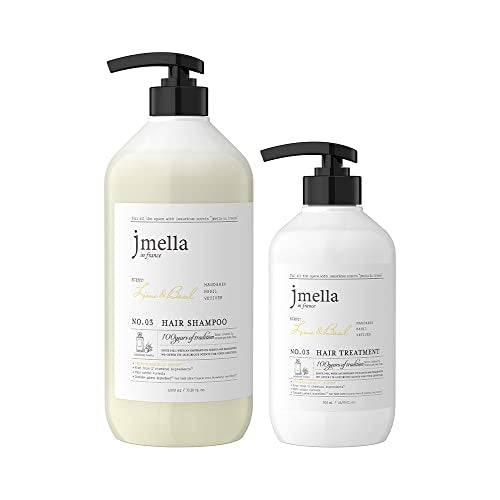 Jmella Lime and Basil Shampoo & Conditioner Set - Chemical-Free Hair Care with Amino Acid Complex