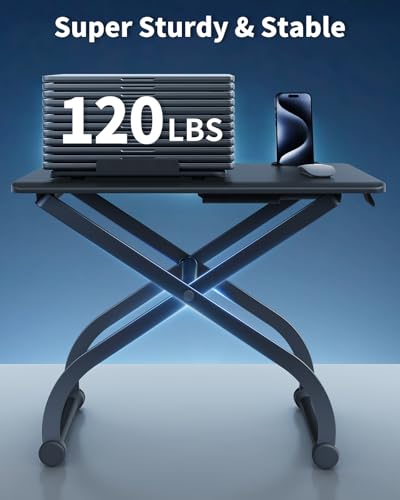 Small Adjustable Laptop Desk Stand - Ergonomic Standing Converter