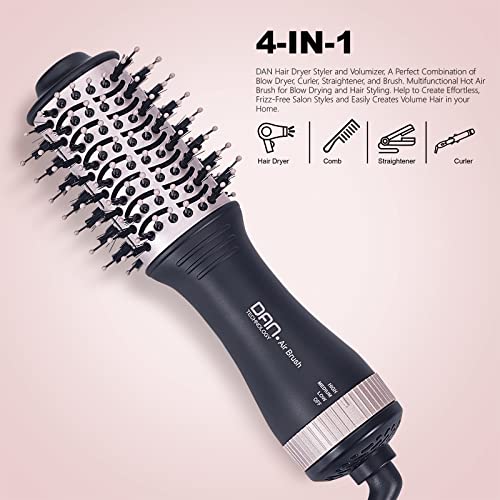 Small Hair Dryer Brush - 1.99 Inch Hot Air Volumizer & Styling Tool