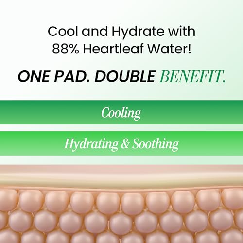 Heartleaf Soothing Facial Pad Set - Daily Toner Pads for Sensitive Skin - 40 Pads