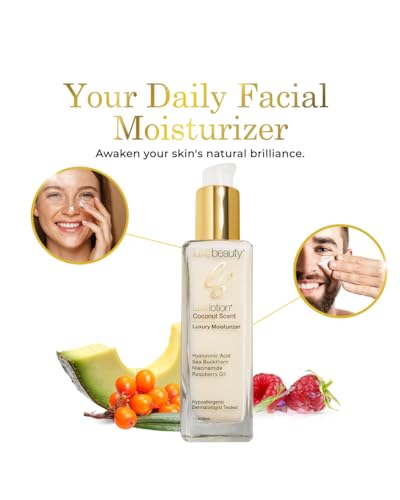 Coconut Scented Hyaluronic Acid Moisturizer for Face & Body - Non-Greasy, Organic, Anti-Aging Lotion