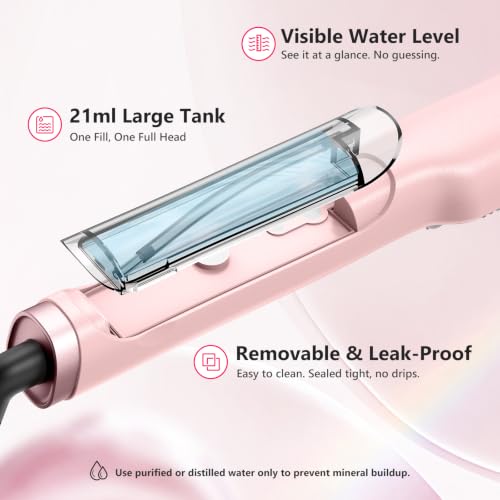 Steam Straightening Brush for Frizz-Free Hair - One-Pass Hair Styler