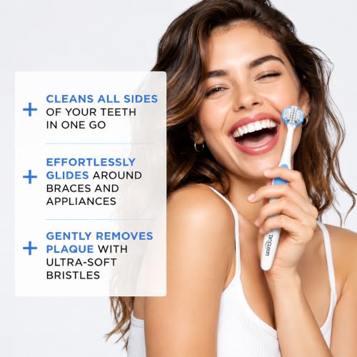 DR.CLEAN 3-Sided Triple Head Manual Toothbrush 6pcs for Sensitive Gums & Braces
