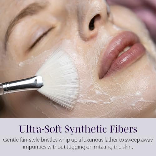 Facial Cleansing Brush Set of 2 - Ultra Soft Fan Style Skin Care Tools