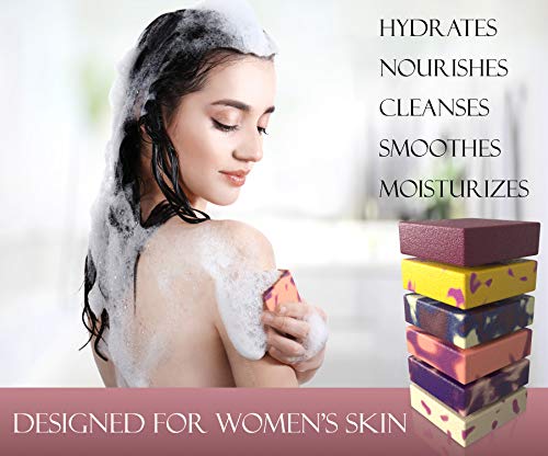 Goddess Collection Natural Women’s Bar Soap - 6 Pack, Perfume Scent, 5 oz Each