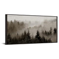 Large Forest Canvas Wall Art - 24x48 Inch Nature Landscape Print with Black Frame