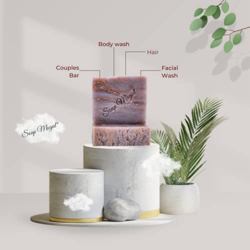 Love Affair Vegan Body Bar soap for Men & Women, for dry, sensitive skin and face Moisturizing, Shea Butter, Coconut Oil, Cruelty-free, Handmade, Plant-based, 4.3 oz