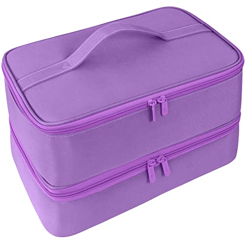 ButterFox Large Nail Polish Organizer Storage Case, Fits Nail Lamp Dryer and 40-50 Nail Polish Bottles (0.5 fl oz - 0.3 fl oz), Gel Nail Polish Kits Supplies Bag