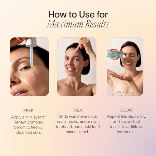 Solawave Renew Complex Red Light Therapy Activation Serum for Face & Neck | Pairs with LED Facial Wand Device | Hydrates & Plumps the Skin | Blue Tansy, Aloe Vera, Hyaluronic Acid (2 Pack - 1 Oz)