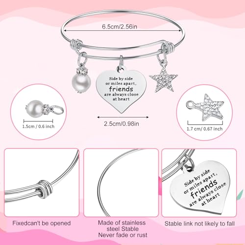 Abbylike 20 Pieces Friends Group Gifts Bulk for Women Friendship Bracelets Makeup Bags Friendsgiving Long Distance Present Party Favors for Friend Family Sister Birthday