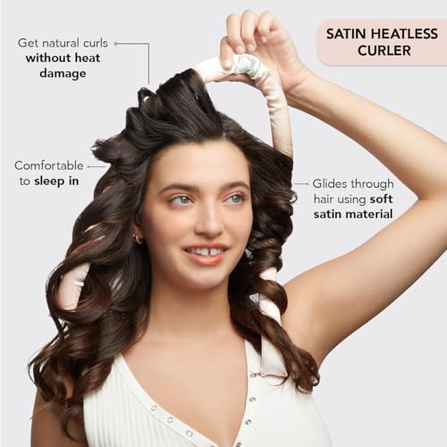Kitsch Satin Heatless Curling Set & Refillable Spray Bottle Bundle