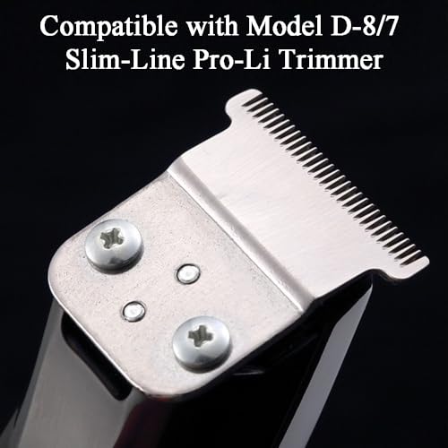 maxeylead Replacement Blade Compatible with Model D-8/7 Slim-Line Pro-Li Cord/Cordless Trimmer Hair Clipper Replacement Blades (Silver)