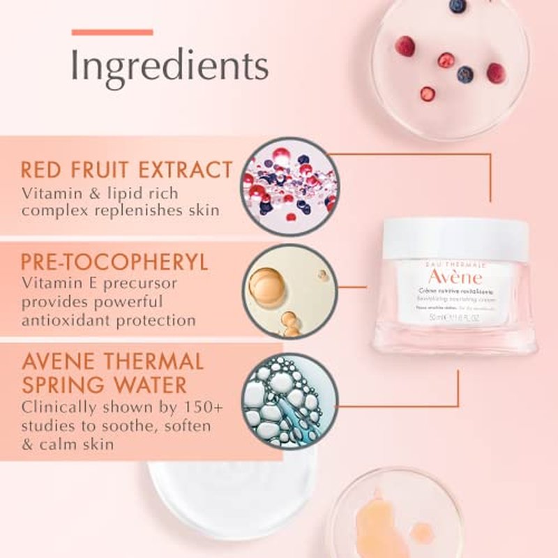 Av?ne Revitalizing Nourishing Cream, Ultra Nourishing Face Moisturizer, Non-comedogenic 1.6 Fl Oz