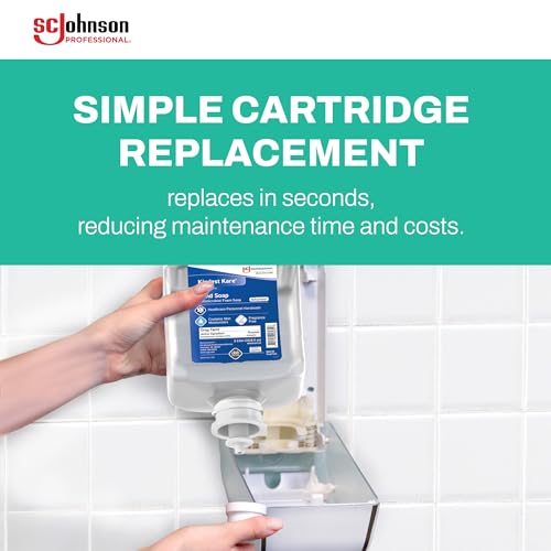 SC Johnson Professional Kindest Kare Advanced Hand Soap Starter Kit with Soap Dispenser and 1L Soap Cartridge for Hospital, Medical and Professional Use