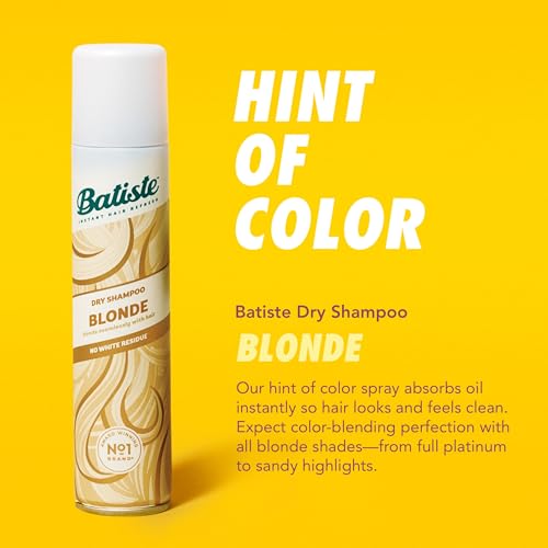Batiste Dry Shampoo for Blonde Hair, Refresh Hair and Absorb Oil Between Washes, Waterless Shampoo for Added Hair Texture and Body, 5.71 oz