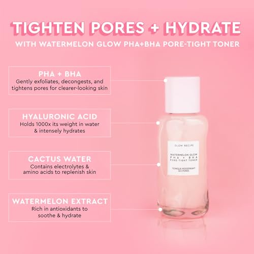 Watermelon Glow PHA+BHA Toner & Pink Juice Hydrating Face Moisturizer Set