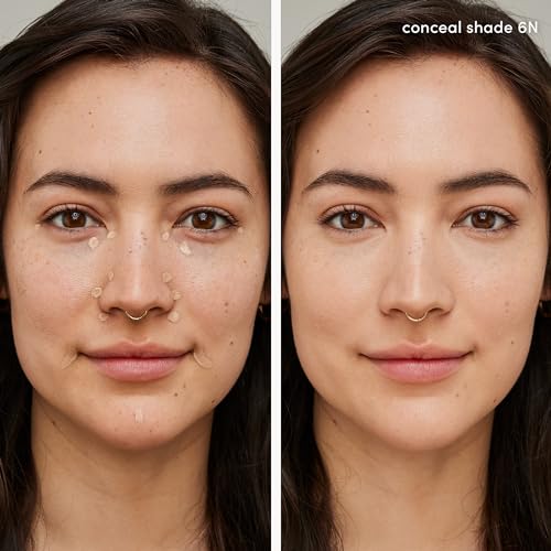 Liquid Concealer - Medium Coverage, Soft Matte Finish, Long-Wear - 6N