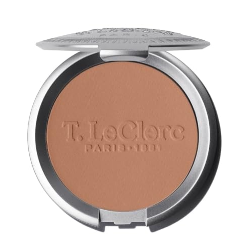 T.LeClerc Rice Compact Powder ? Anti-Aging Pressed Powder with Brown Rice Ferment ? Long-Lasting Natural Matte Finish ? Moisturizing | Non-Comedogenic Face Powder (DOR?, 9G)