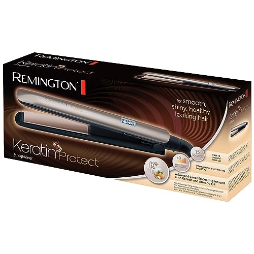Remington Keratin & Almond Oil Flat Iron - Digital Display, 5 Heat Settings