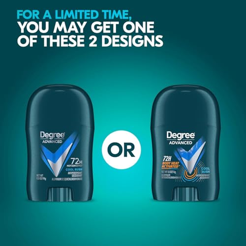 Travel Size Deodorant Men 24-Pack - Cool Rush 72H Body Heat Activated Antiperspirant