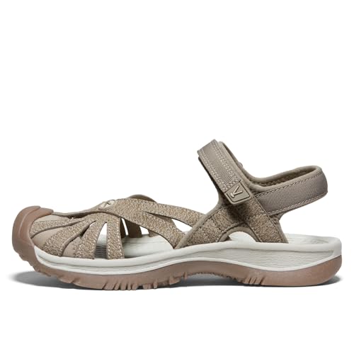 KEEN Rose Sandals for Women - Casual Closed-Toe, 8.5 in Brindle/Shitake