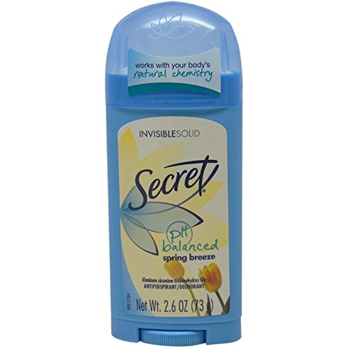 Women's Invisible Solid Deodorant Pack of 6 - Spring Breeze Scent, pH Balanced, 2.6 Oz