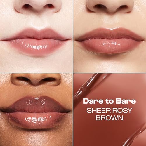 Lip Goals Glossy Balm Set of 3 - Sheer Plumping Lip Shine by Alleyoop (Coral Cheer, Rose & Shine, Dare to Bare)