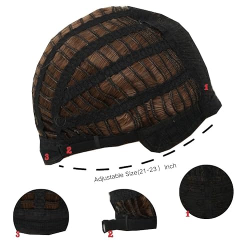 Layered Brown Short Curly Wigs for Men Unisex Cosplay Halloween Anime Wavy Hair - Fluffy & Natural