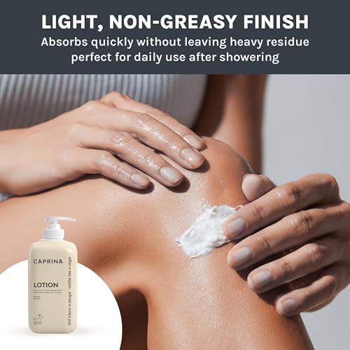 Goat’s Milk Body Lotion with White Tea & Sage - 500ml, Hydrating & Nourishing for Dry Skin