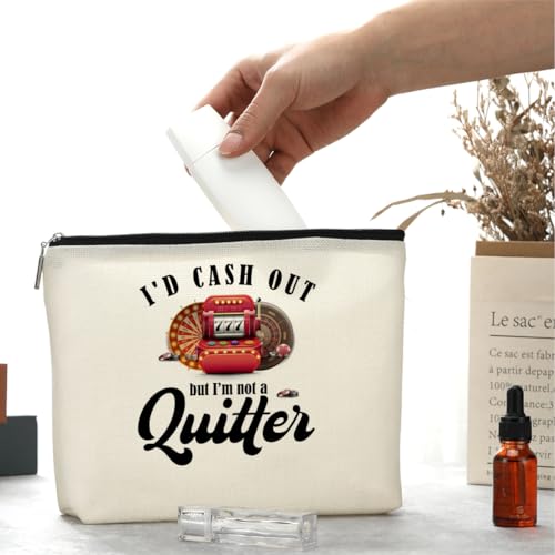 Funny Gambler Casino Slot Machine Makeup Bag Cosmetic Bag Inspired Gambler Gifts Gambling Casino Lover Gift for Women Friend Mom Grandma Aunt Nurse Retirement Christmas Birthday Friendship Gifts