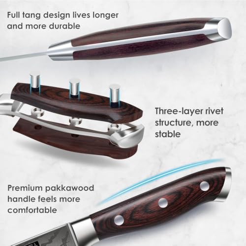16-Piece Japanese Steel Kitchen Knife Set with Wooden Block