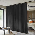 Black Room Divider Curtains with Ceiling Track Set - 180W x 96L, Blackout, Floor to Ceiling, Pack of 1, Variation of THIS Listing