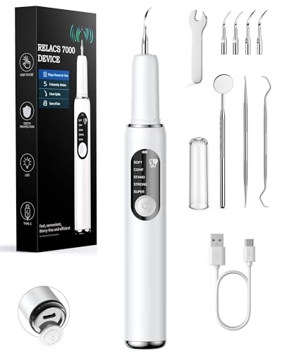 Plaque Remover for Teeth - Tartar & Stain Removal Device with 5 Modes