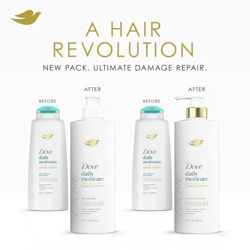 Dove Moisture Shampoo & Conditioner Set with Body Wash for Dry Hair & Skin