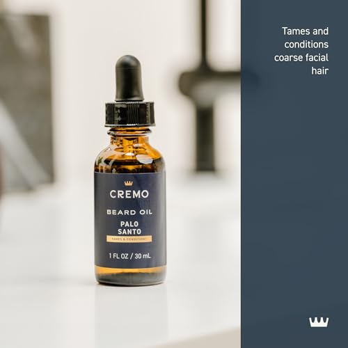 Cremo Beard Oil Palo Santo 1 Fl Oz Pack of 2 - Nourishing & Softening for Beards