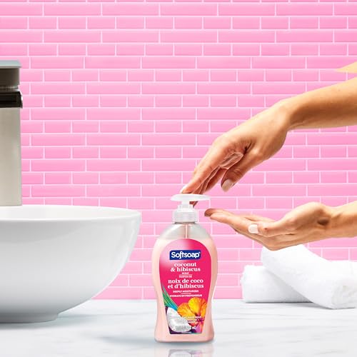 Softsoap Liquid Hand Soap with Coconut & Hibiscus - 11.25 oz Pack of 6 - Moisturizing & Floral