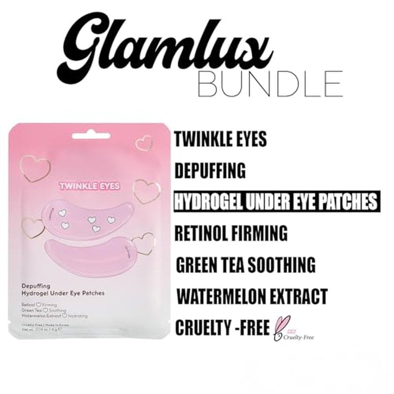Beauty Bundle Mystery Makeup Sets Kitty Twinkle Eyes Patches, Amorus Matte Sweet Blush Stick, All Day Setting Spray & Beauty Treats Ombre Lip Treatment Gifts