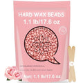 Hard Wax for Hair Removal, 1.1lb/17.6oz, Sensitive Skin wax Beads for Face, Legs, Armpit, Brazilian, Bikini and Full Body at Home, Natural and Gentle Waxing Beads (Rose)