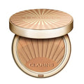 Clarins Bronzing Powder | Buildable, Luminous Matte Finish | 3-in-1 Bronzer, Contour, and Highlighter | Natural, Sun-Kissed Glow | 0.4 Ounces