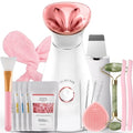 Colorfarm Facial Steamer Nano Ionic: Face Steamer Home Spa Kit Deep Cleaning Unclogs Pores Sinuses Inhaler with 8 Skin Care Tools - Self Care Gifts for Women (Deep Cleansing Facial Kit)