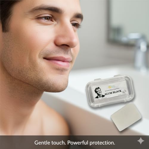 Herbs Botanica Alum Block for Shaving Soothing Aftershave Solution for Men ? Stops Bleeding from Nicks & Cuts ? Fitkari Alum Stone for Skin Care 3.5 oz Piedra de Alumbre by Herbs Botanica